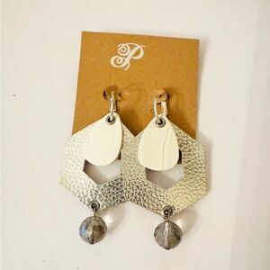 Plunder sliver dream earrings new in box, interchangeable; wear 4 ways